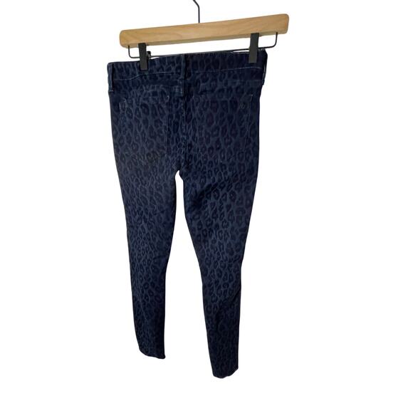 Sam Edelman The Kitten Raw Hem Mid Rise Skinny Jeans Size 25 Leopard Mob Wife - Picture 6 of 6